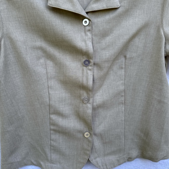 White Stag Tan Button-Up Blouse - Picture 5 of 10